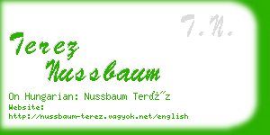 terez nussbaum business card